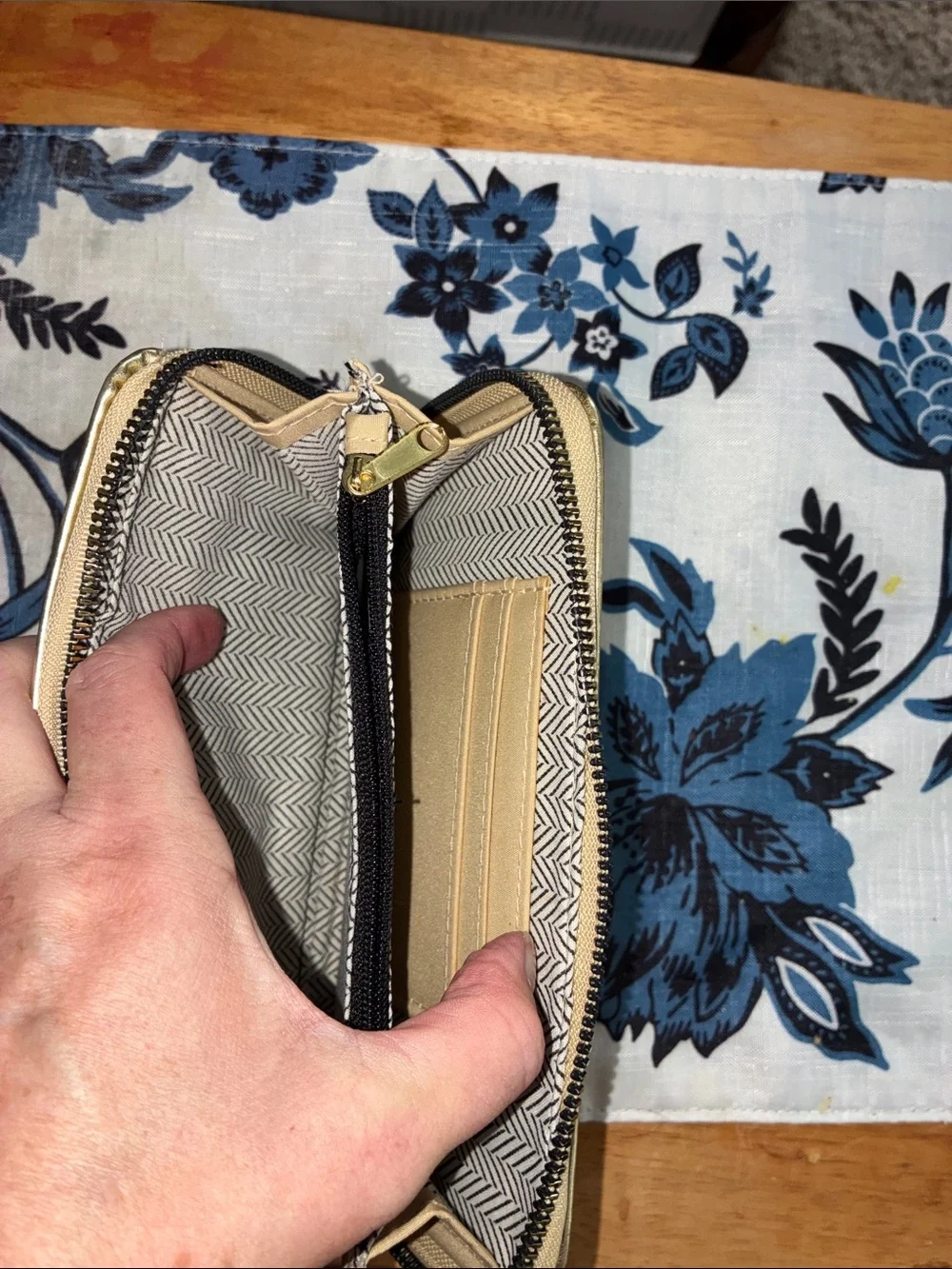 Gold Clear-Window Wristlet Wallet - Unbranded